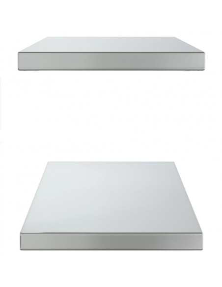 Mensole a Muro 2 pz 75x30x3 cm Argento in Acciaio Inossidabile