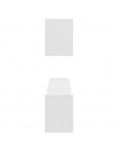 Mensole a Muro 2 pz Bianche 100x15x20 cm in Legno Multistrato