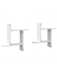 Mensole a Muro 2 pz Bianche 50x12x50 cm in Truciolato