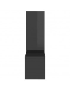 Mensole a Muro 2 pz Grigio Lucido 50x15x50 cm Legno Multistrato