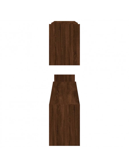 Mensole a Muro 2 pz Rovere Marrone 100x15x20 cm in Multistrato