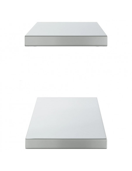 Mensole a Muro 2pz 100x23,5x3cm Argento in Acciaio Inossidabile