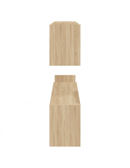 Mensole a Muro 2pz Rovere Sonoma 100x15x20 cm Legno Multistrato