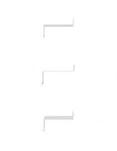 Mensole a Muro 3 pz Argento in Acciaio Inossidabile