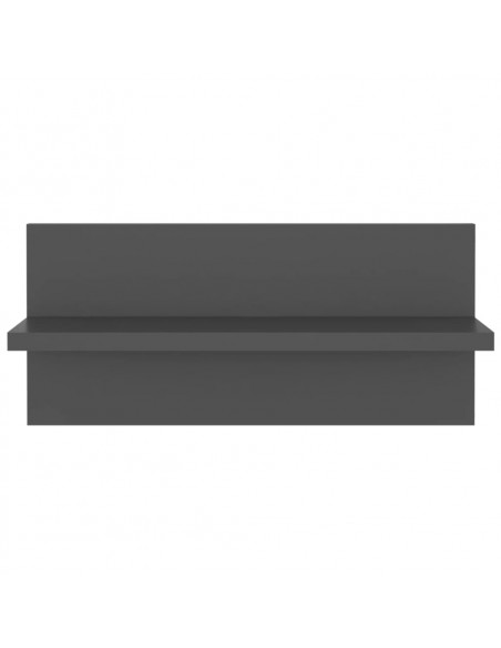 Mensole a Muro 4 pz Grigie 40x11,5x18 cm in Legno Multistrato