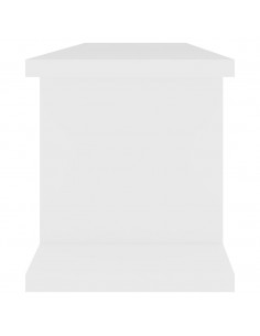 Mensole a Parete 2 pz Bianco 75x18x20 cm in Multistrato