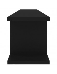 Mensole a Parete 2 pz Nere 105x18x20 cm in Legno Multistrato