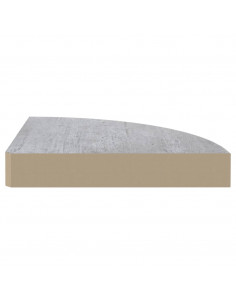 Mensole Angolari 2pz Grigio Cemento 25x25x3,8 cm in MDF