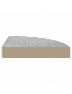 Mensole Angolari 2pz Grigio Cemento 35x35x3,8 cm in MDF