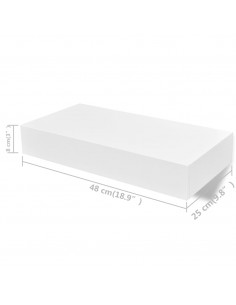 Mensole con Cassetti 2 pz Bianco 48 cm