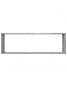Mensole Cubo Muro 2 Grigio Sonoma 80x15x26,5 Legno Multistrato
