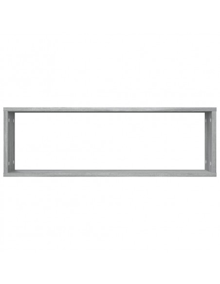 Mensole Cubo Muro 2 Grigio Sonoma 80x15x26,5 Legno Multistrato