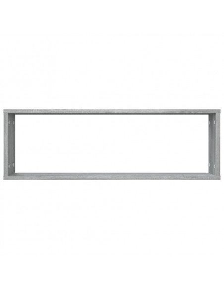 Mensole Cubo Muro 4 Grigio Sonoma 80x15x26,5 Legno Multistrato