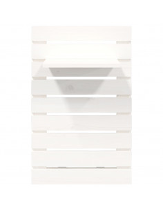 Mensole da Letto a Parete 2 pz Bianco Legno Massello di Pino