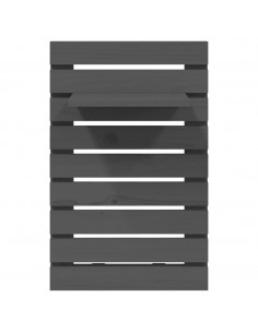 Mensole da Letto a Parete 2 pz Grigio Legno Massello di Pino