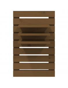 Mensole da Letto a Parete 2 pz Miele Legno Massello di Pino