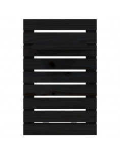 Mensole da Letto a Parete 2 pz Nero Legno Massello di Pino