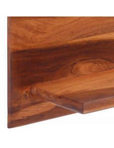 Mensole da Parete 2 pz 112x20x26 cm in Legno Massello di Acacia