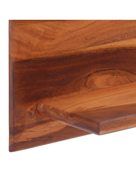 Mensole da Parete 2 pz 112x20x26 cm in Legno Massello di Acacia
