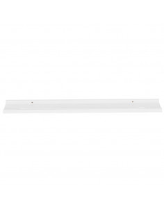 Mensole da Parete 2 pz Bianco Lucido 100x9x3 cm