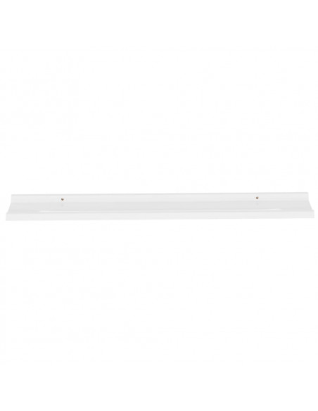 Mensole da Parete 2 pz Bianco Lucido 100x9x3 cm