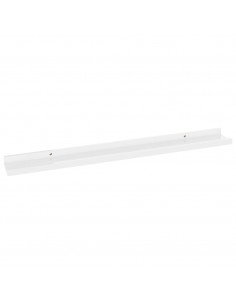 Mensole da Parete 2 pz Bianco Lucido 80x9x3 cm