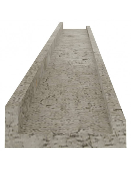 Mensole da Parete 2 pz Grigio Cemento 100x9x3 cm