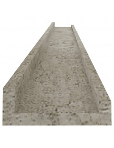 Mensole da Parete 2 pz Grigio Cemento 115x9x3 cm