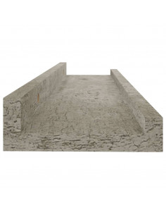 Mensole da Parete 2 pz Grigio Cemento 40x9x3 cm