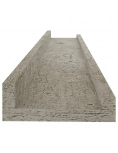 Mensole da Parete 2 pz Grigio Cemento 60x9x3 cm