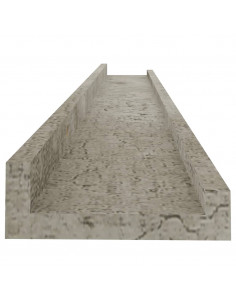 Mensole da Parete 2 pz Grigio Cemento 80x9x3 cm