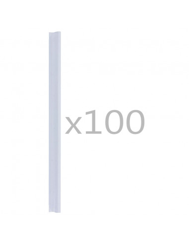 Clip per Strisce Recinzioni 100 pz in PVC Trasparente