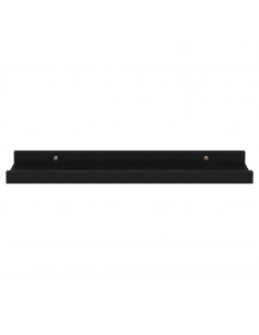 Mensole da Parete 2 pz Nere 40x9x3 cm