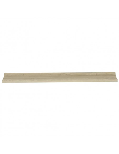 Mensole da Parete 2 pz Rovere Sonoma 100x9x3 cm