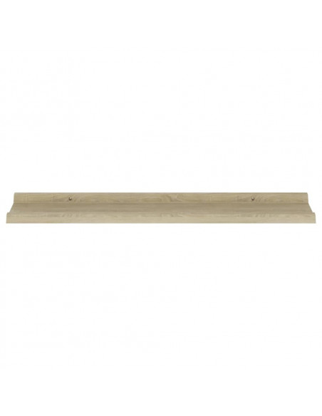 Mensole da Parete 2 pz Rovere Sonoma 80x9x3 cm