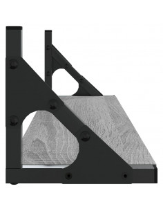 Mensole da Parete 2pz Grigio Sonoma 60x15x15,5 cm