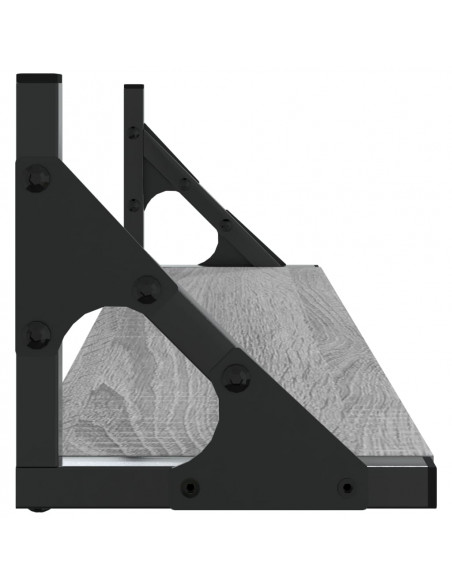 Mensole da Parete 2pz Grigio Sonoma 60x15x15,5 cm