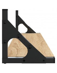 Mensole da Parete 2pz Rovere Sonoma 60x15x15,5 cm