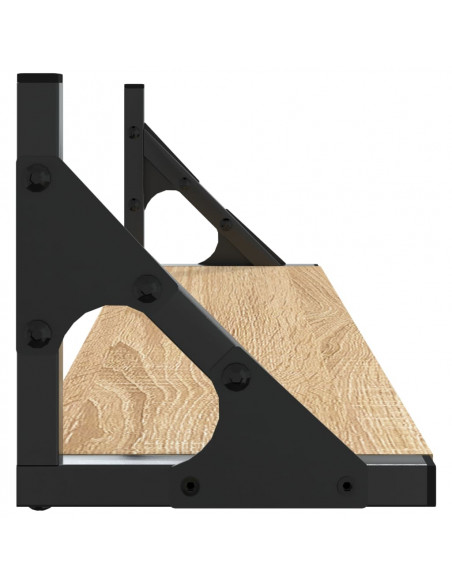 Mensole da Parete 2pz Rovere Sonoma 60x15x15,5 cm