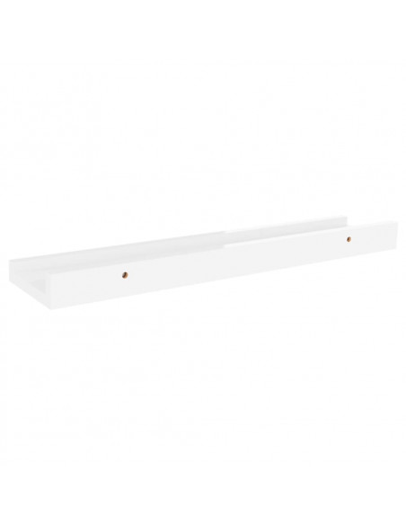 Mensole da Parete 4 pz Bianco Lucido 40x9x3 cm