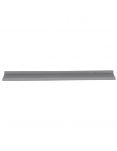 Mensole da Parete 4 pz Grigie 100x9x3 cm