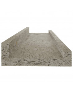 Mensole da Parete 4 pz Grigio Cemento 40x9x3 cm