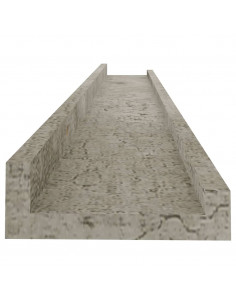 Mensole da Parete 4 pz Grigio Cemento 80x9x3 cm