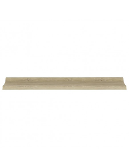 Mensole da Parete 4 pz Rovere Sonoma 80x9x3 cm
