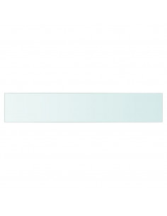 Mensole in Vetro Trasparente 2 pz 80x15 cm