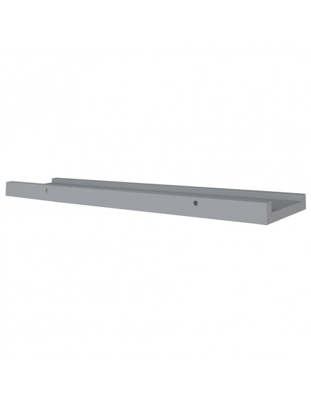 Mensole Loggia per Foto 2 pz Grigie 60x9x3 cm in MDF