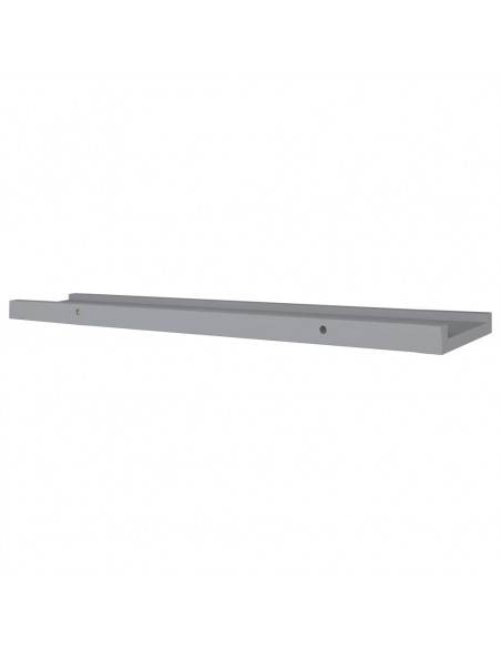 Mensole Loggia per Foto 2 pz Grigie 80x9x3 cm in MDF
