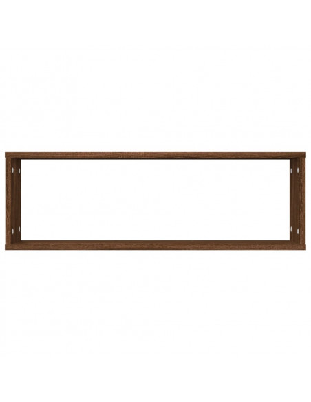 Mensole Muro Cubo 4 Rovere Marrone 80x15x26,5 Legno Multistrato