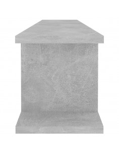 Mensole Parete 2pz Grigio Cemento 105x18x20cm Legno Multistrato