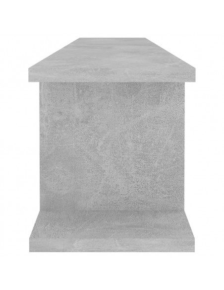 Mensole Parete 2pz Grigio Cemento 105x18x20cm Legno Multistrato